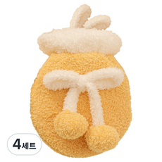 솔르 따듯한 물병 온수찜질팩 옐로우 350ml 10 x 16 x 3 cm, 4세트