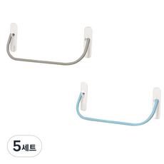 모나코올리브 무타공 피코 슬리퍼 걸이 홀더 2종 세트, 그레이, 스카이, 5세트