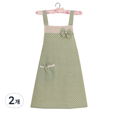 Hongdaesunhuisyap 點點蝴蝶結圍裙, 綠色, 2個