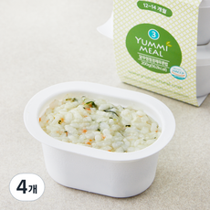 얌이밀 12~14개월 이유식 닭우엉 청경채 무른밥, 100g, 4개