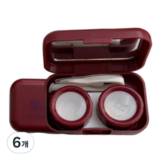블랙트리 데얼이즈 렌즈 케이스, 버건디, 6개