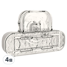 吸盤系列 波紋延長線固定器 4個 透明白 電線收納整理