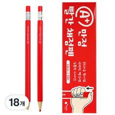 포포팬시 만점 빨간 채점펜 빨강, 18개, 1색