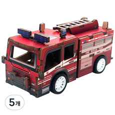 투칸 3D 미니 자동차 퍼즐 Fire Truck, 29피스, 혼합색상, 5개