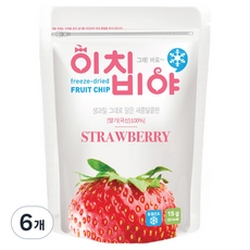 이치비야 동결건조 과일칩 딸기, 15g, 6개