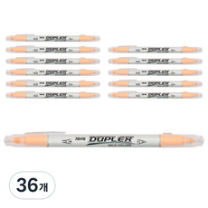 자바펜 듀플렉스 트윈 마일드 형광펜, 주황, 36개