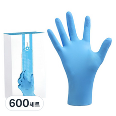 藍色貿易 一次性多用途丁腈手套, 大(L), 藍色, 600套