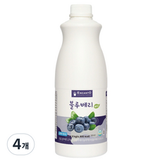 엔칸토 블루베리 음료베이스, 4개, 1.35L