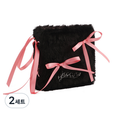 경이상점 3공 보들보들 털바인더 포카앨범 + 속지30매, 블랙(바인더), 2세트