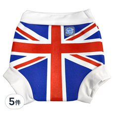 Splash About 游泳尿布褲 英倫經典 Union Jack 米字旗, 皮膚厚度1MM, 專利設計, 防止便便外漏, M(3~8個月 6~11kg 適用), 5件