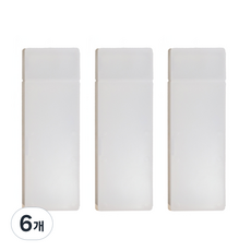 半透明方形鉛筆盒, 單一顏色, 6個