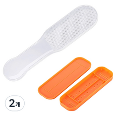 Kelbon 便攜式玻璃足部去角質器 一字型 附收納盒, 2個, 1入, 100g