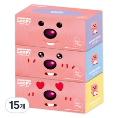 모린 잔망루피 미용티슈 2겹, 15개, 180매