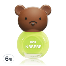 Nbbebe 兒童用指甲油, 有趣的綠色, 6個