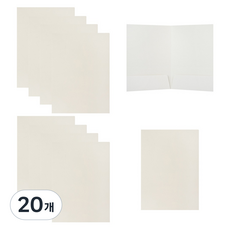 세우세 종이 A4 파일 엘홀더, 화이트, 20개