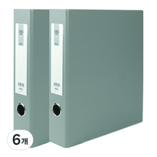 MiDAS HYUNPOONG D型環合紙活頁夾 名牌型 3孔 A4 5公分, 灰色, 6個