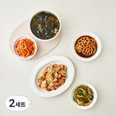 모두의집밥 완벽한한끼 한상차림 식단 2인분 1.13kg 요리1+국1+반찬3p 세트, 2세트