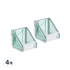 무타공 워시 세제 다용도 걸이대 SH172, 그린, 4개