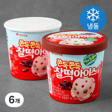 롯데웰푸드 찰떡아이스 홈 컵 아이스밀크 (냉동), 660ml, 1개입, 6개
