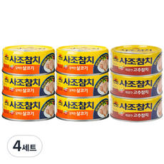 사조해표 살코기 참치 100g x 6p + 고추 참치 100g x 3p, 4세트