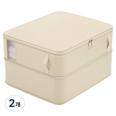 어반플렉스 옷 이불 정리 압축 파우치, 아이보리, 2개