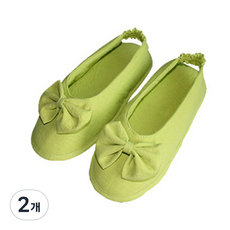 Hongdaesunhuisyap 襪套式蝴蝶結室內拖鞋, 綠色, 2個