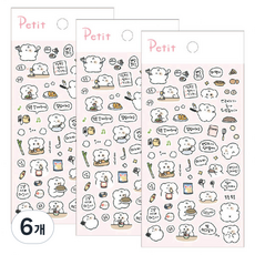 Petit Ongi的料理日常貼紙 PD935, 混合色, 6個