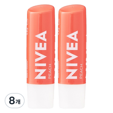 니베아 립케어 피치 샤인, 피치향, 4.8g, 8개