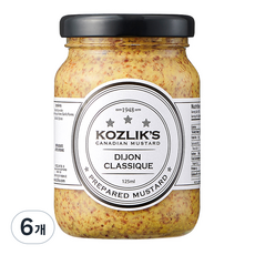코즐릭스 머스타드 디종 클래식, 6개, 125ml