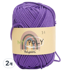 samnamtteugaesil 包包配件粗款My Poly線 120g, 14 紫色, 2個
