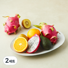 못난이 기타 열대과일 용과 + 골드키위 + 아보카도 + 오렌지 세트 A 1.7kg, 2세트