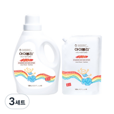 IVLY NATURE 嬰幼兒纖維柔軟精 蓮花香 正裝 1.8L + 補充包 1.2L 組合, 3套