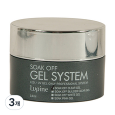 Lupine Nail LED&UV 可卸式透明罐裝凝膠, 3個