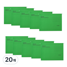 Madakkumi 掛式懸掛辦公用A4文件夾, 20個, 05 綠色