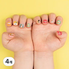 Bong Bong Friends Nail Friends Bong Bong 3~7歲兒童用黏貼式美甲, 小公主, 4個