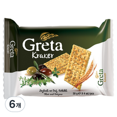 솔렌 그레타 크래커 올리브 오레가노, 120g, 6개
