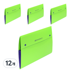 ECO Chungwoon PP 12格文件夾, 淺綠色, 12個