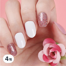 젤이뿜 젤네일 스티커, 화이트샴페인, 4개