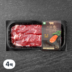 이로우 국내산 무항생제 소고기 채끝 스테이크용 (냉장), 300g, 4팩