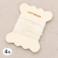 코하스아이디 Linen Hemp 실, ON-1 백아이, 9m, 4개