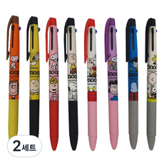 Peanuts 史努比 3色原子筆 8入組 0.5mm, 混色, 2套