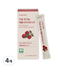 닥터루템 정품 THE 유기농 애플 사이다 비니거 15p, 225g, 4개