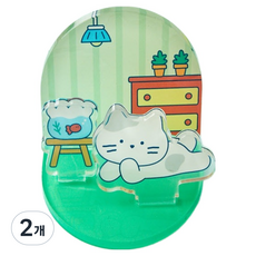 BUTTERSHOP Modern House Butter Home 牛奶貓壓克力立牌, 2個, 綠色