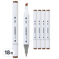 deLi 得力 三角雙頭麥克筆 95 70803A, 18個, 1色