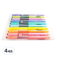동아 지워지는 형광펜 10색, 혼합 색상, 4세트