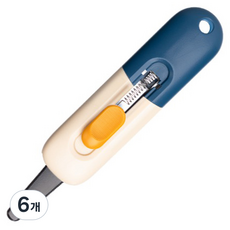 델리 투톤 오토락 슬라이딩 라운드 톱날 컷터 TD701, 6개, 투톤블루