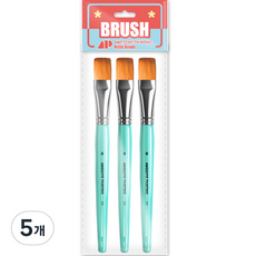 Awesome Painting 多用途設計畫筆 平刷 扁刷 套刷 FLAT 3入, 8號, 5個