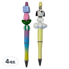 마커스스토어 볼펜꾸미기 DIY 키트 세트, 화이트 강아지, 4세트
