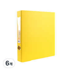 알파 에코프랜드리 합지D링 바인더 A4 3공 3cm, 노랑, 6개