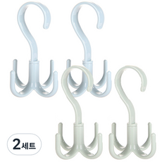 River Green 360度旋轉式多用途掛鉤 藍色 2入 + 綠色 2入, 混合顏色, 2套